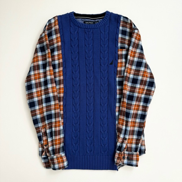 Upcycled Sweater x Flannel - Picture 3 of 3